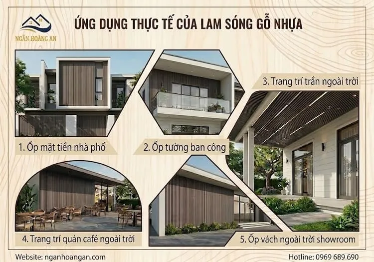 Ứng Dụng Của Tấm Ốp Lam Sóng Ngoài Trời Hwood HW211W28 Dark Grey Ứng Dụng Của Tấm Ốp Lam Sóng Ngoài Trời Hwood HW211W28 Dark Grey